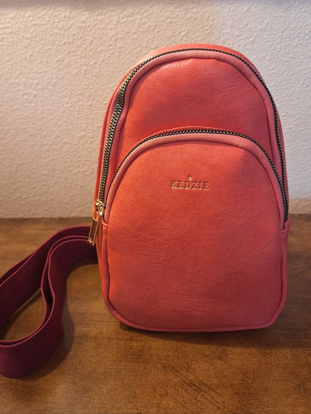 Kedzie Sunset Coral Women's Mini Shoulder Sling Backpack